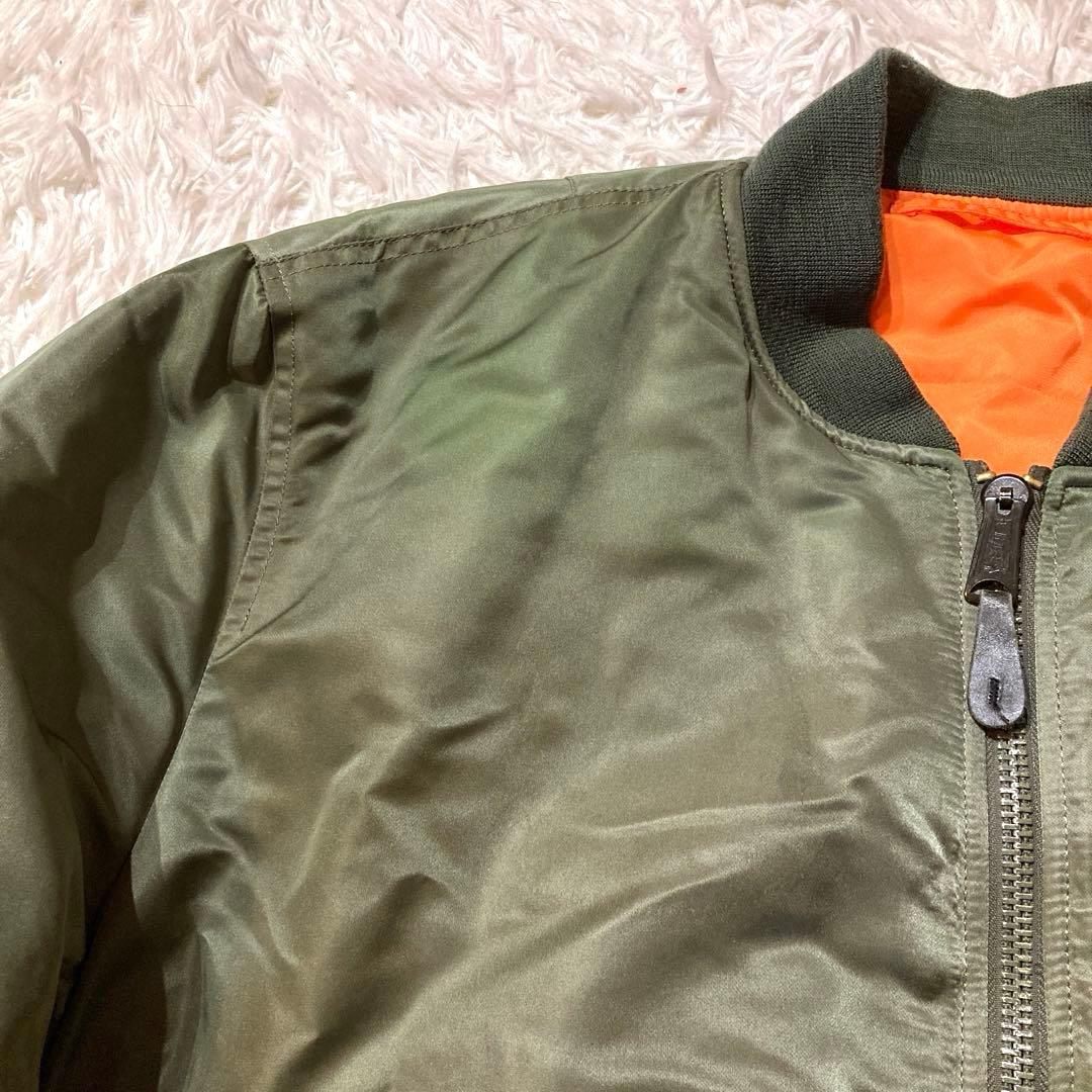 【ヴィンテージ良品】アルファインダストリーズ MA-1 XL グリーン